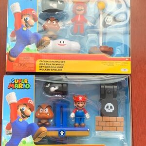 Nintendo Super Mario Red and Blue Action Figures Playset